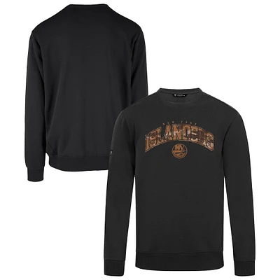 Men's Levelwear  Black New York Islanders Pullover Crewneck Sweatshirt