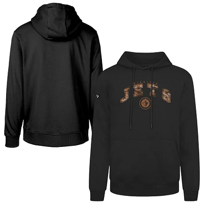 Men's Levelwear  Black Winnipeg Jets Pullover Hoodie
