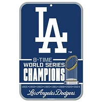 WinCraft Los Angeles Dodgers 8-Time World Series Champions 11" x 17" Indoor/Outdoor Styrene Sign