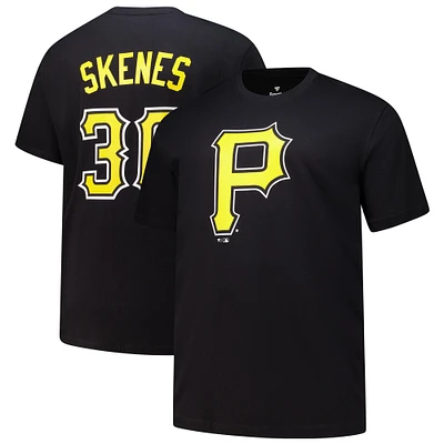 Men's Profile Paul Skenes Black Pittsburgh Pirates Big & Tall Name Number T-Shirt