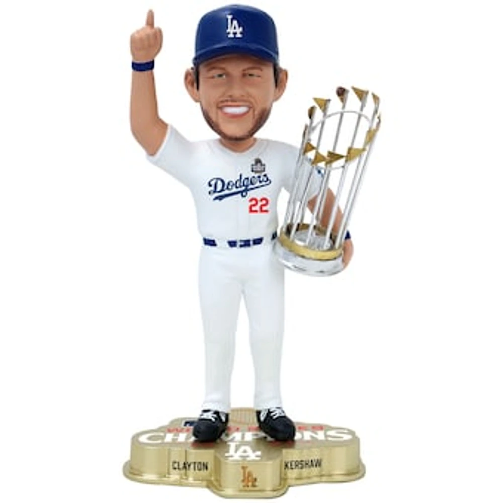 FOCO Clayton Kershaw Los Angeles Dodgers 2024 World Series Champions Fanatics Exclusive 8" Bobblehead