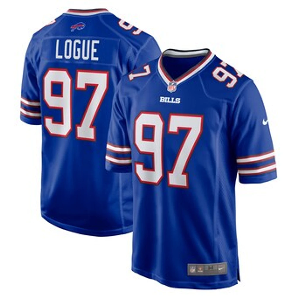 Men's Nike Zion Logue  Royal Buffalo Bills Team Game Jersey