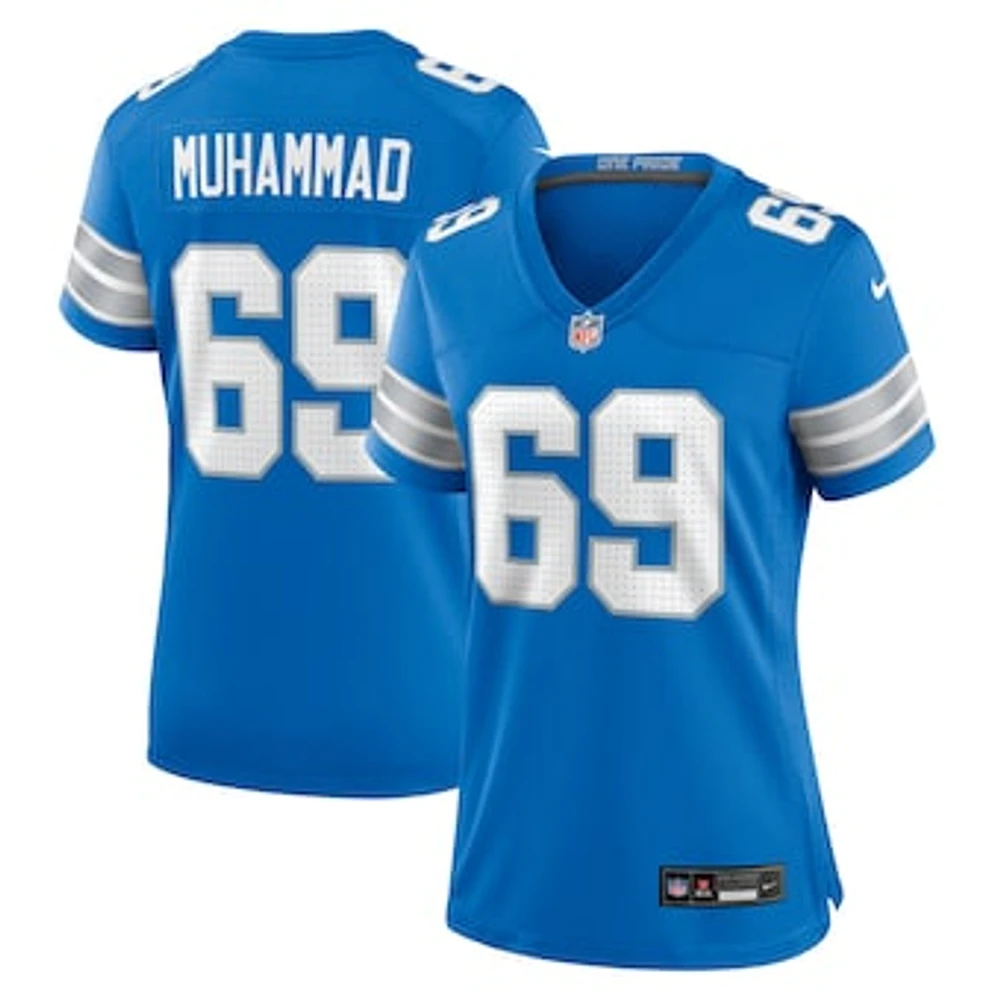 Women's Nike Al-Quadin Muhammad  Blue Detroit Lions Team Game Jersey