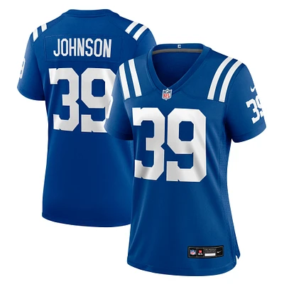 Women's Nike Alex Johnson  Royal Indianapolis Colts Team Game Jersey