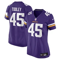 Women's Nike Max Tooley  Purple Minnesota Vikings Team Game Jersey