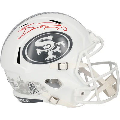 Brock Purdy San Francisco 49ers Autographed 2024 Salute to Service Speed Replica Helmet