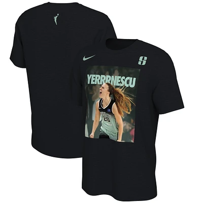 Unisex Nike Sabrina Ionescu Black New York Liberty  YERRRNESCU T-Shirt