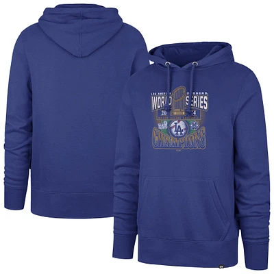 Men's '47 Royal Los Angeles Dodgers 2024 World Series Champions Big & Tall Headline Pullover Hoodie