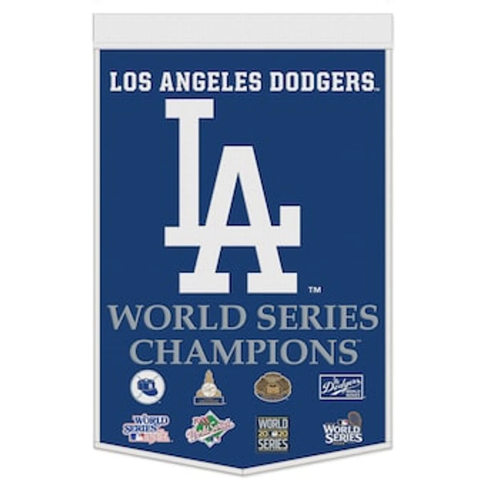 WinCraft Los Angeles Dodgers 8-Time World Series Champions 24" x 38" Wool Banner