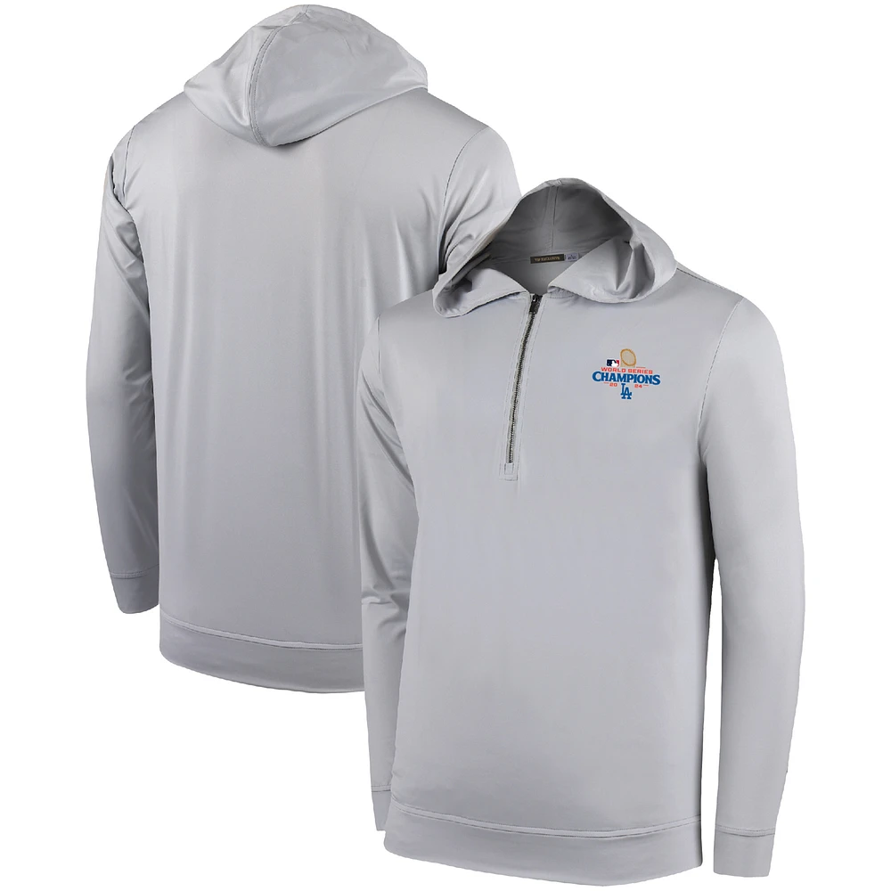 Men's White Los Angeles Dodgers 2024 World Series Champions  Seabreeze Half-Zip Hoodie