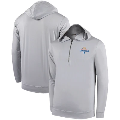 Men's White Los Angeles Dodgers 2024 World Series Champions  Seabreeze Half-Zip Hoodie