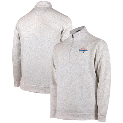 Men's White Los Angeles Dodgers 2024 World Series Champions  The Spring Half-Zip Sweatshirt