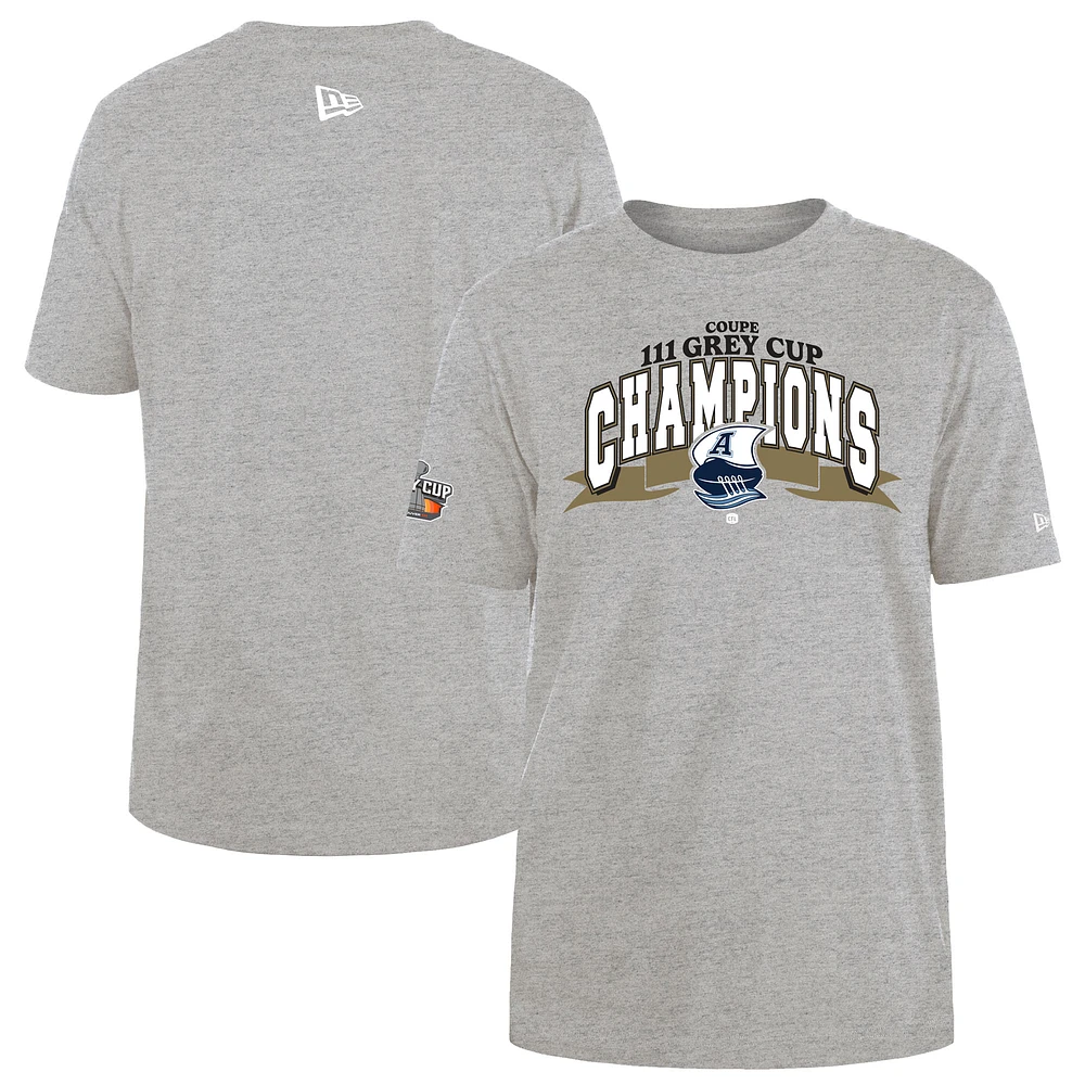 Men's New Era Gray Toronto Argonauts 111th Grey Cup Champions Locker Room T-Shirt