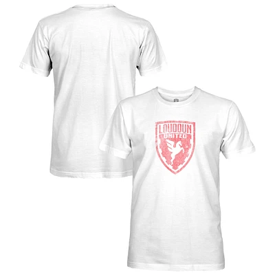 Men's 1863FC  White Loudoun United FC Badge Short Sleeve T-Shirt