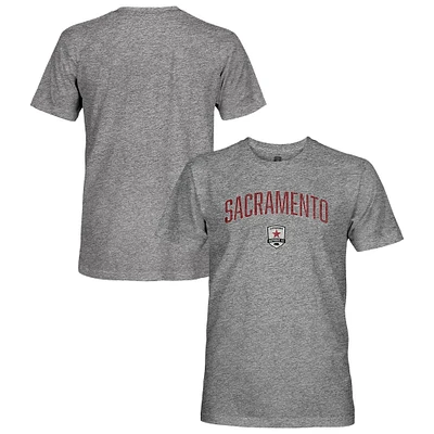 Men's 1863FC  Heather Gray Sacramento Republic FC Vintage Tri-Blend Short Sleeve T-Shirt