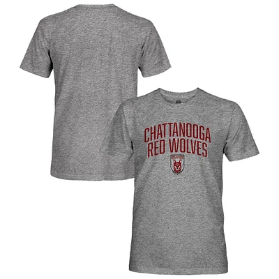 Men's 1863FC  Heather Gray Chattanooga Red Wolves Vintage Tri-Blend Short Sleeve T-Shirt