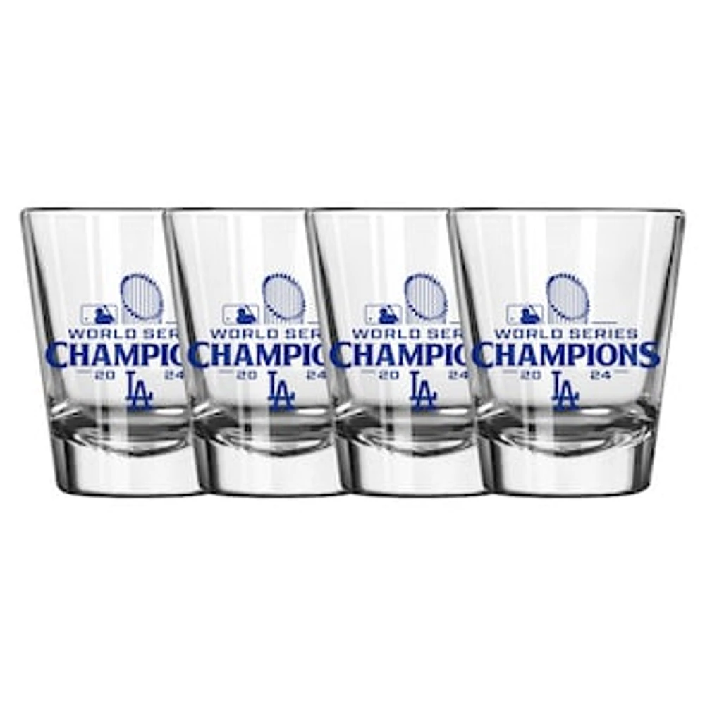 Los Angeles Dodgers 2024 World Series Champions Four-Pack 2oz. Shot Glass Set