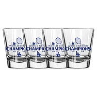 Los Angeles Dodgers 2024 World Series Champions Four-Pack 2oz. Shot Glass Set