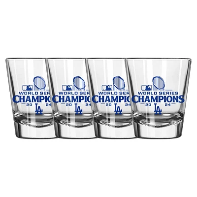 Los Angeles Dodgers 2024 World Series Champions Four-Pack 2oz. Shot Glass Set