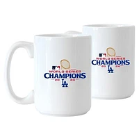 Los Angeles Dodgers 2024 World Series Champions Two-Pack 15oz. Roster Sublimated Mug Set