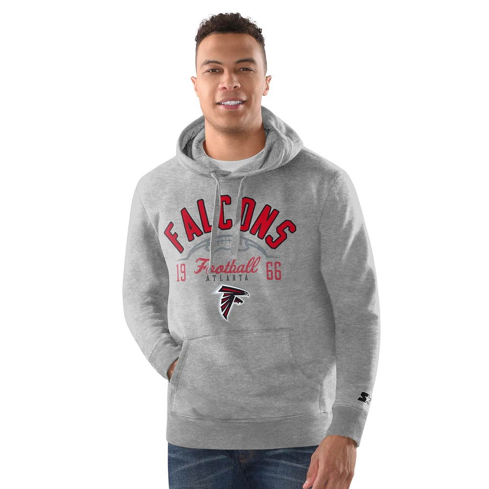 Men's Starter  Heather Gray Atlanta Falcons Pullover Hoodie