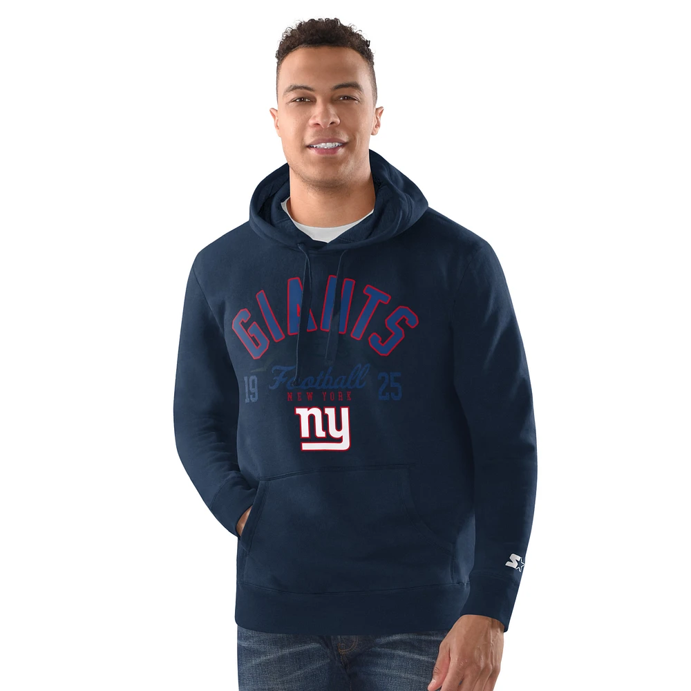 Men's Starter  Charcoal New York Giants Pullover Hoodie