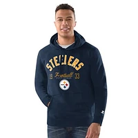 Men's Starter  Navy Pittsburgh Steelers Pullover Hoodie