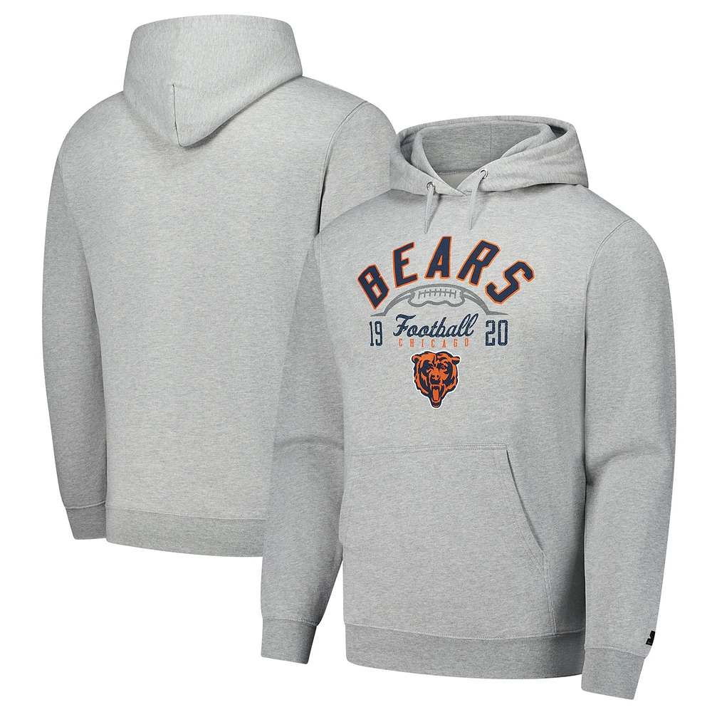 Men's Starter  Heather Gray Chicago Bears Pullover Hoodie