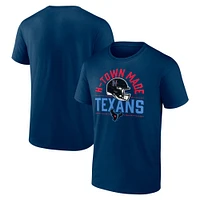 Men's Fanatics Navy Houston Texans H-Town Helmet T-Shirt