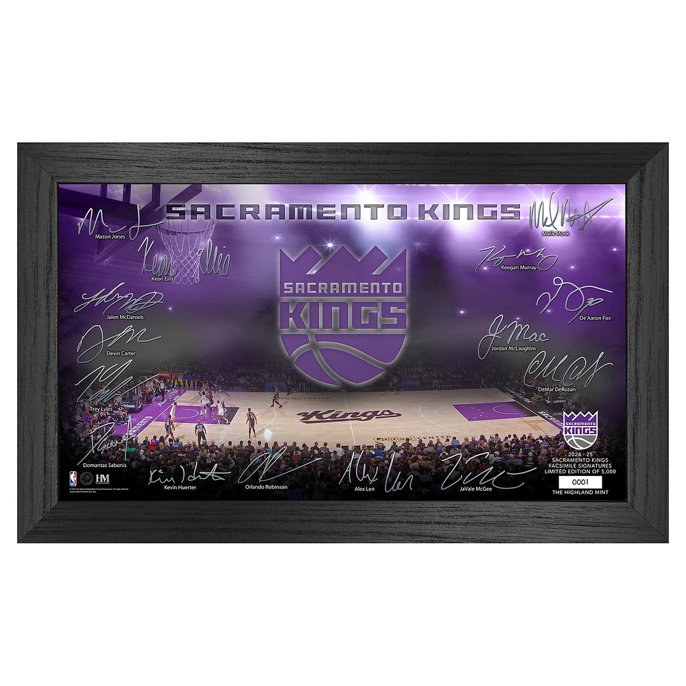 Highland Mint Sacramento Kings Signature Court Print