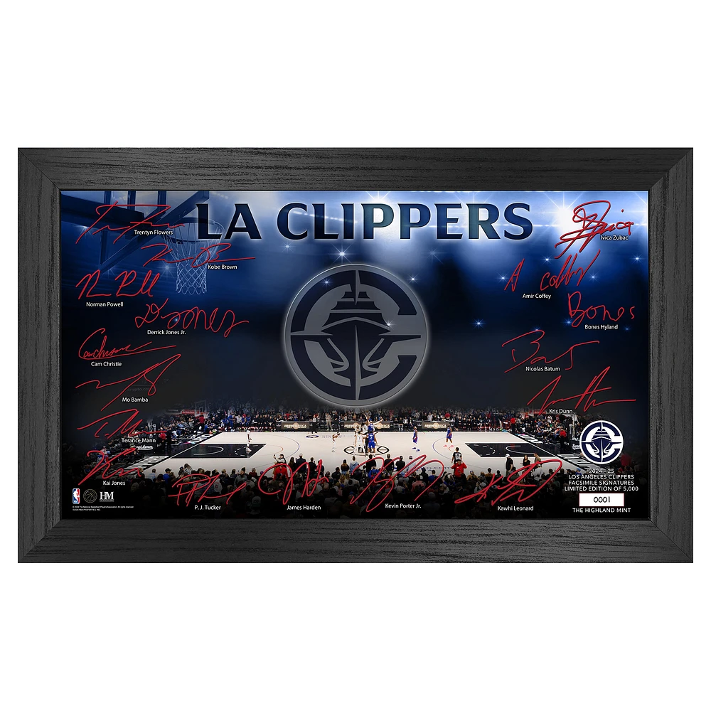 Highland Mint LA Clippers Signature Court Print