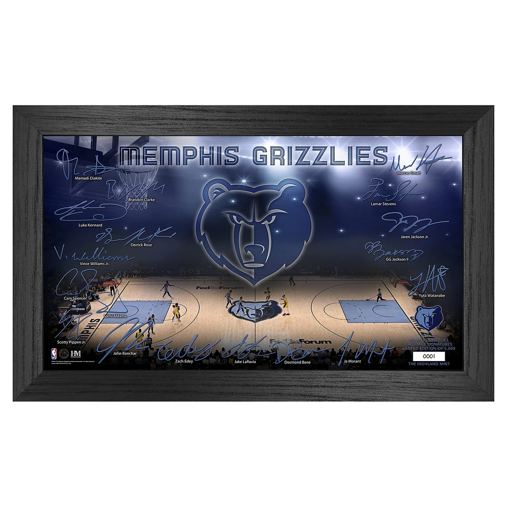 Highland Mint Memphis Grizzlies Signature Court Print