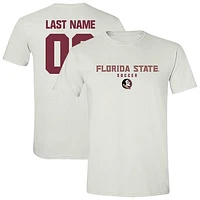 Unisex  White Florida State Seminoles Collegiate Women's Soccer NIL Pick-A-Player T-Shirt