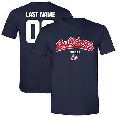 Unisex  Navy Fresno State Bulldogs Collegiate Women's Soccer NIL Pick-A-Player T-Shirt