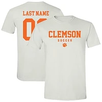 Unisex  White Clemson Tigers Collegiate Women's Soccer NIL Pick-A-Player T-Shirt
