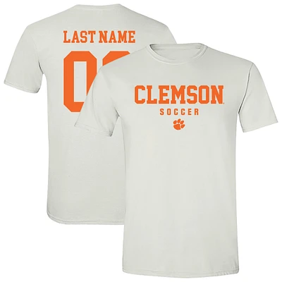 Unisex  White Clemson Tigers Collegiate Women's Soccer NIL Pick-A-Player T-Shirt