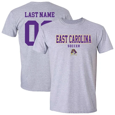 Unisex  Gray ECU Pirates Collegiate Women's Soccer NIL Pick-A-Player T-Shirt