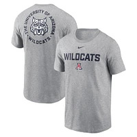 Men's Nike Heather Gray Arizona Wildcats Campus 2-Hit T-Shirt