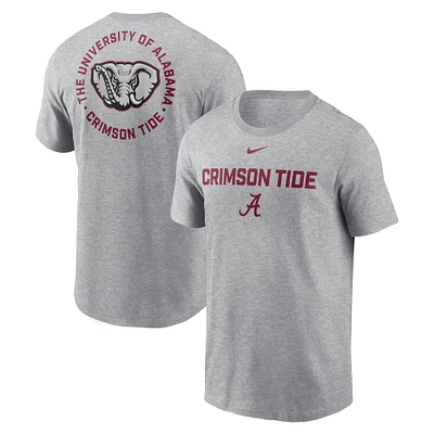 Men's Nike Heather Gray Alabama Crimson Tide Campus 2-Hit T-Shirt