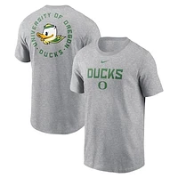 Men's Nike Heather Gray Oregon Ducks Campus 2-Hit T-Shirt