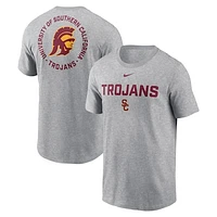 Men's Nike Heather Gray USC Trojans Campus 2-Hit T-Shirt