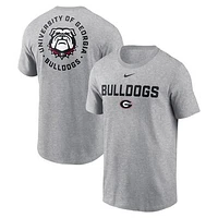 Men's Nike Heather Gray Georgia Bulldogs Campus 2-Hit T-Shirt