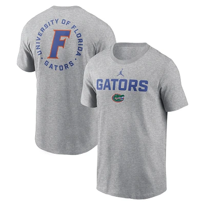 Men's Jordan Brand Heather Gray Florida Gators Campus 2-Hit T-Shirt