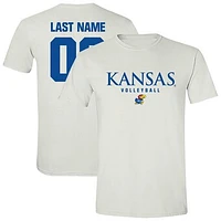 Unisex White Kansas Jayhawks Women's Volleyball NIL Pick-A-Player Shirsey Short Sleeve T-Shirt