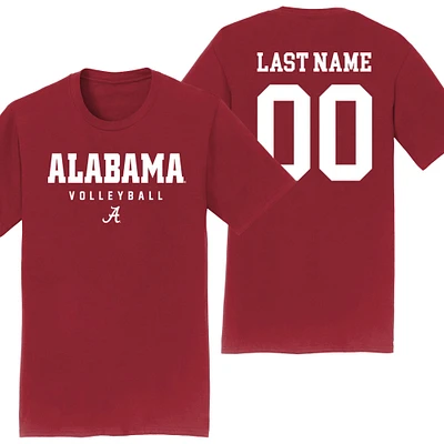 Unisex  Crimson Alabama Tide Collegiate Women's Volleyball NIL Pick-A-Player T-Shirt