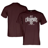 Unisex Blue 84 Maroon Mississippi State Bulldogs 2024 SEC Women's Soccer Regular Season Champions Locker Room T-Shirt