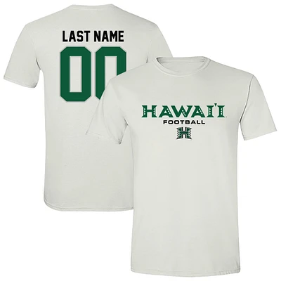 Unisex White Hawaii Rainbow Warriors Collegiate Football NIL Pick-A-Player T-Shirt