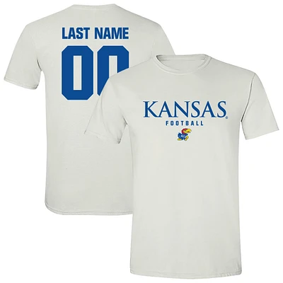 Unisex White Kansas Jayhawks Collegiate Football NIL Pick-A-Player T-Shirt