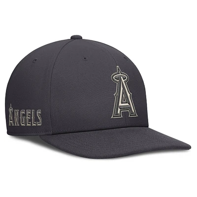 Men's Nike Anthracite Los Angeles Angels Statement Pro Snapback Hat