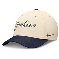 Men's Nike Natural/Navy New York Yankees Statement Rise Performance Flex Hat